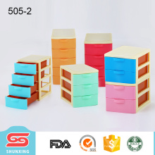 organiseurs en plastique colorés de maquillage de boîte de stockage de tiroir de bureau de taille petite à vendre